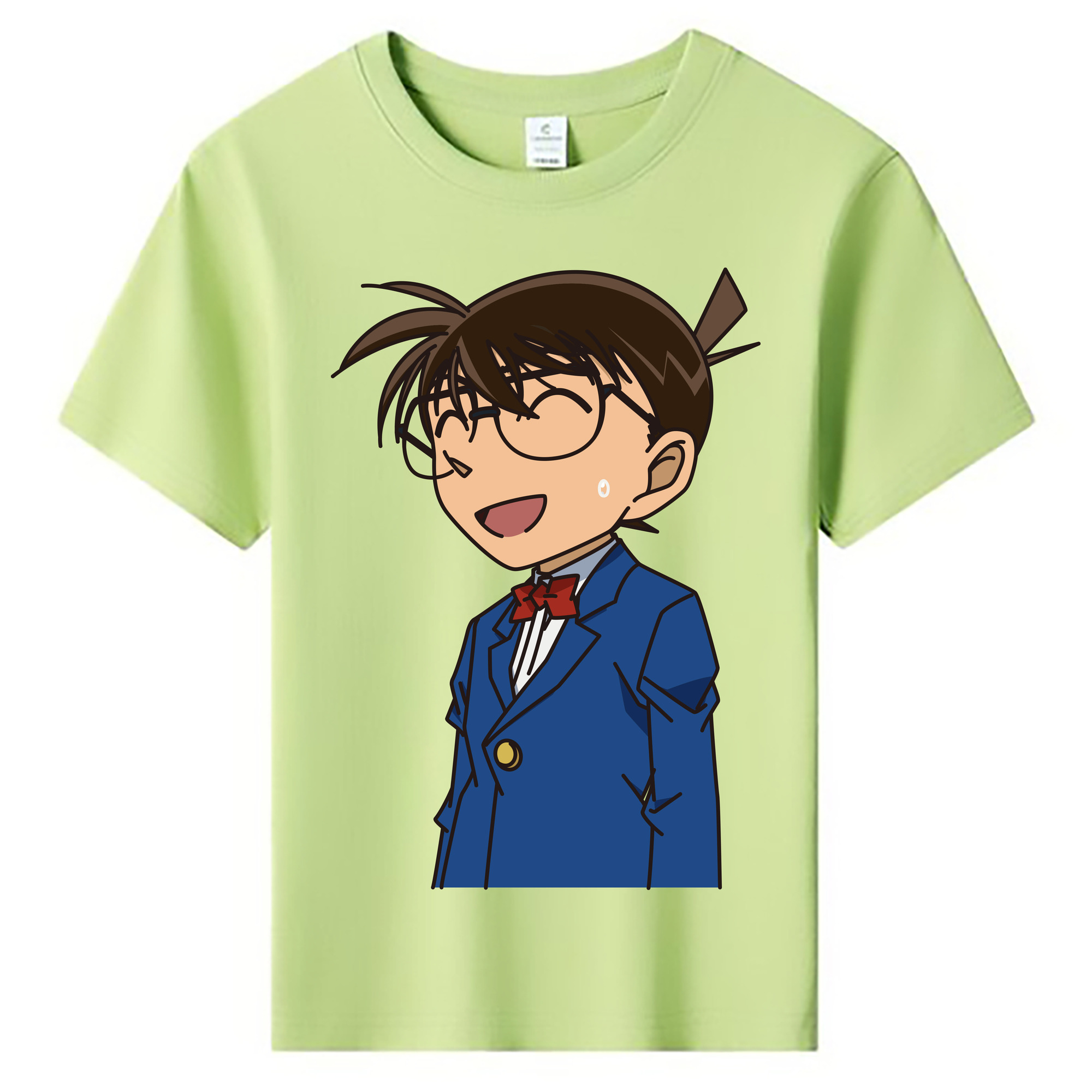 （画像用） 名探偵コナン 江戸川 コナン Detective Conan Conan Edogawa 綿100％キッズTシャツ（フロントプリント）